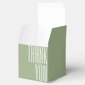 Ballotins Typographie Merci Gras Sage Vert Blanc (Ouvert)