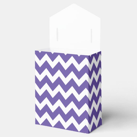 Ballotins Ultra violet violet blanc Chevron motif Monogramme (Ouvert)