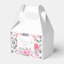 Un bébé doux fille violet Baby shower boîte cadeau