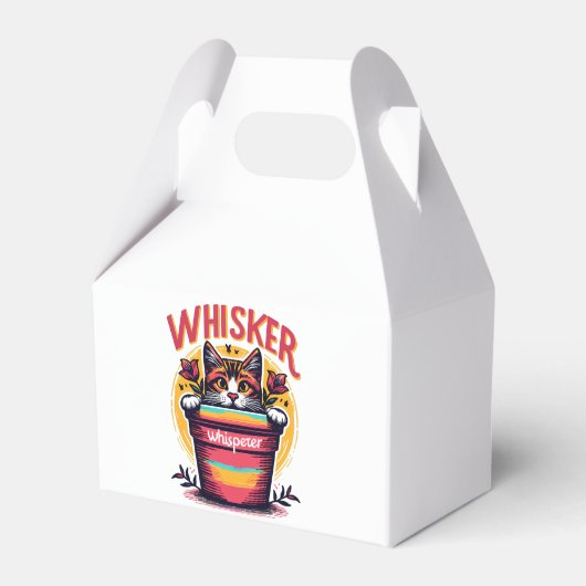 Ballotins Un chat qui regarde derrière un pot de fleurs (Verso)