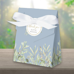 Ballotins Un doux début de verdure mariage bleu poussiéreux
