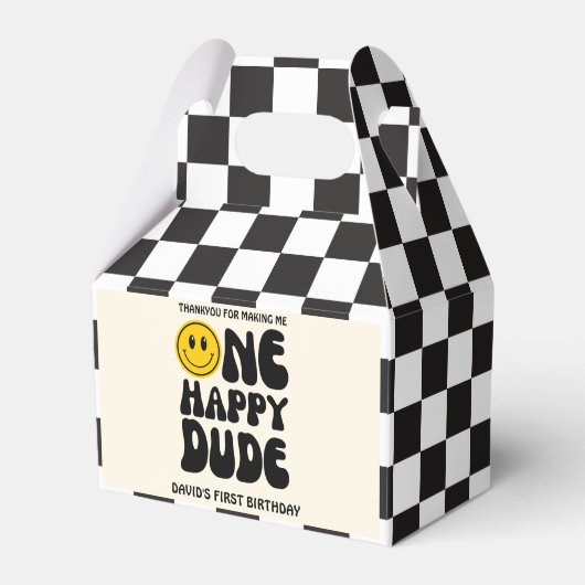 Ballotins Un Joyeux Mec Happy Face Boy Premier anniversaire (Verso)