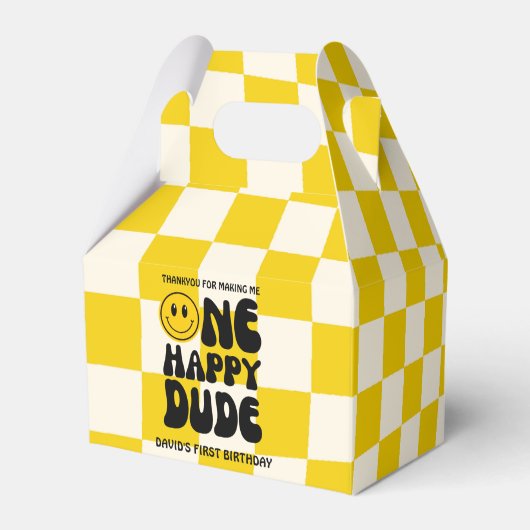 Ballotins Un Joyeux Mec Happy Face Boy Premier anniversaire (Verso)