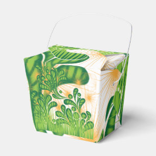 Ballotins Un motif artistique vert et or représentant un arb