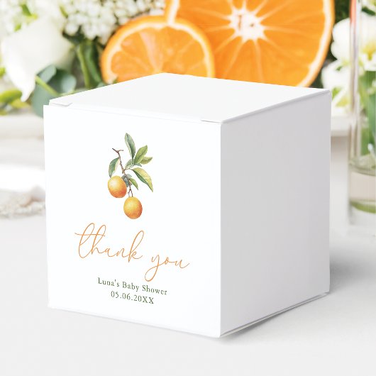 Ballotins Un petit amour arrive Bébé orange Shower