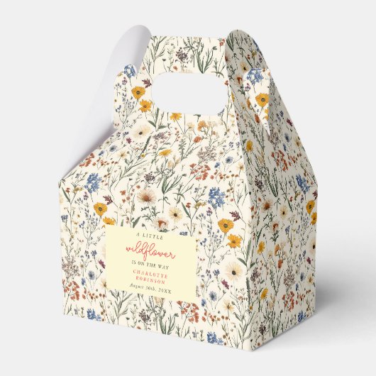 Ballotins Un petit Baby shower de fille Fleur sauvage (Verso)