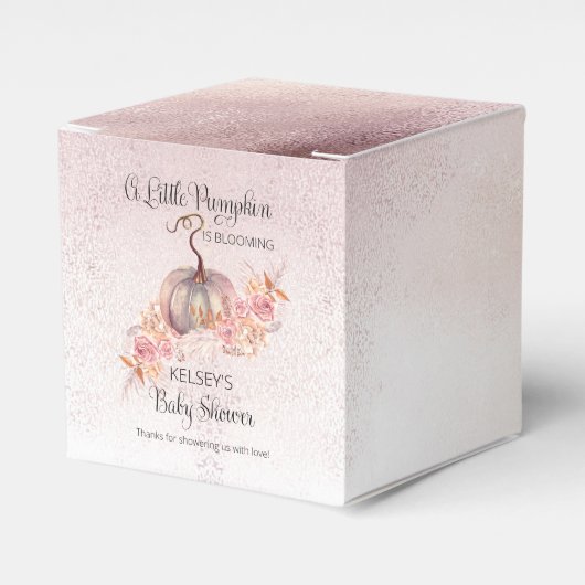 Ballotins Un Petit Citrouille Fleurit Baby shower Rose (Verso)