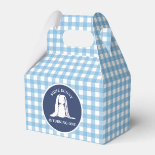 Ballotins Un petit lapin a un anniversaire bleu Gingham