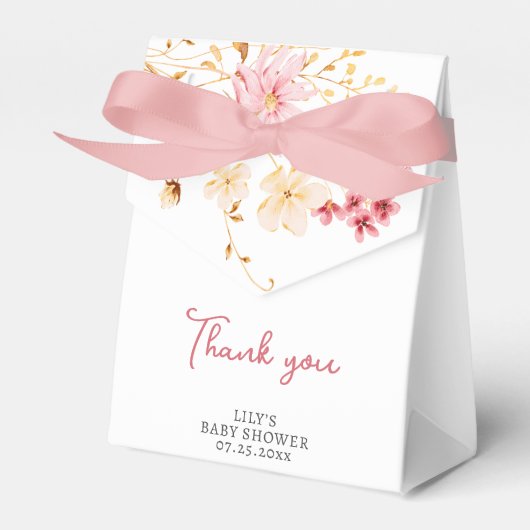 Ballotins Un petit Merci Baby shower Fleur sauvage (Verso)