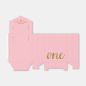 Ballotins Une Parties scintillant 1er anniversaire rose et o (Déplié)
