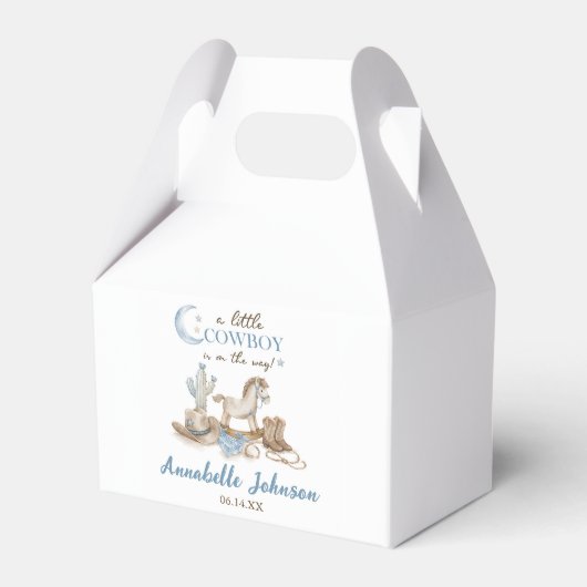 Ballotins Une petite douche pour bébé cow-boy (Verso)
