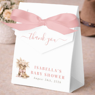 Ballotins Une petite fille cowgirl rose Baby Shower Merci