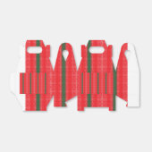 Ballotins Une pomme rouge vif est posée sur une surface blan (Déplié)