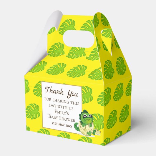 Ballotins Une soirée Baby shower DINOSAUR à l'éclosion (Verso)