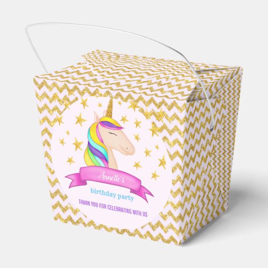 Ballotins Unicorn Faux Gold Parties scintillant Chevron | An (Arrière)