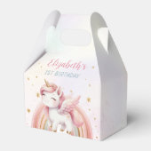 Ballotins Unicorn Rainbow Pink Gold Pastel Birthday (Verso)