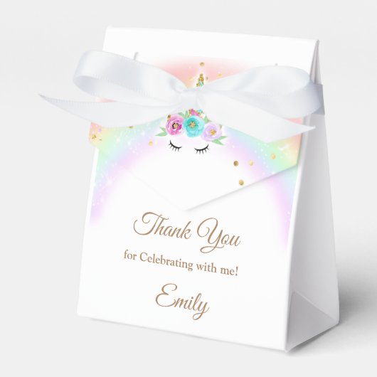 Ballotins Unicorne florale - sacs de faveur (Verso)