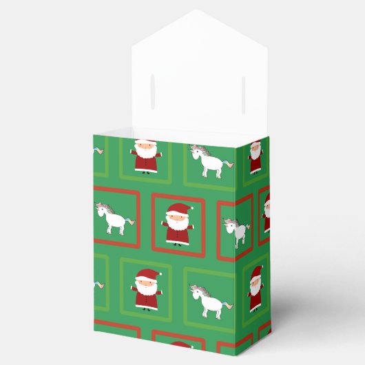 Ballotins Unicornes vertes santa claus motif (Ouvert)
