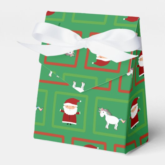 Ballotins Unicornes vertes santa claus motif (Verso)