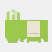 Ballotins Unique Apple Green & White Striped Personnalisable (Déplié)