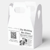 Ballotins Unique Newspaper  Photo Wedding Favor Box (Ouvert)
