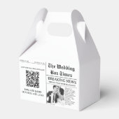 Ballotins Unique Newspaper  Photo Wedding Favor Box (Verso)