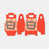 Ballotins Vacances de Noël rétro Holly Jolly Typographie (Déplié)