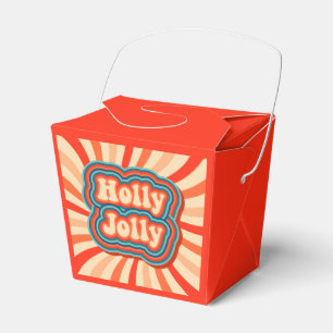 Ballotins Vacances de Noël rétro Holly Jolly Typographie