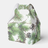 Ballotins Vacances Green & Pine Cônes Pays Mariage d'hiver (Arrière)