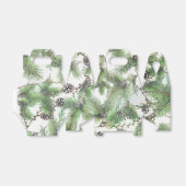 Ballotins Vacances Green & Pine Cônes Pays Mariage d'hiver (Déplié)