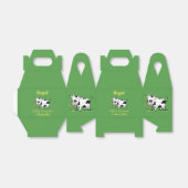 Ballotins Vache mignonne en vert dessin animé sur le terrain (Déplié)