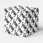 Ballotins Vache Noir et Blanc Silhouette (Arrière)