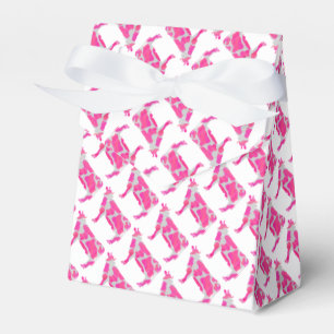 Ballotins Vache rose chaud et blanc Silhouette