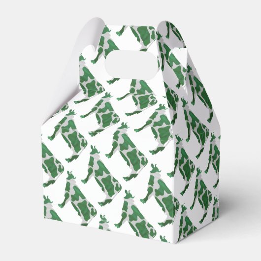 Ballotins Vache Silhouette verte et blanche (Arrière)