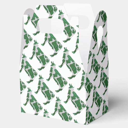 Ballotins Vache Silhouette verte et blanche (Ouvert)