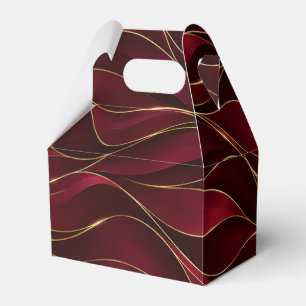 Ballotins Vagues de marbre rouge burgundy élégantes avec acc