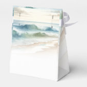 Ballotins Vagues de plage à l'aquarelle Mariage rustique côt (Arrière)