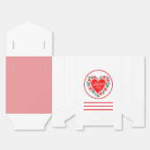 Ballotins Valentine’s Day Gift Box Heart Floral Design (Déplié)