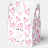 Ballotins Valentines Box Coeurs d'aquarelle rose (Ouvert)