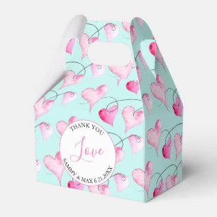 Ballotins Valentines Box Coeurs roses Turquoise Bleu