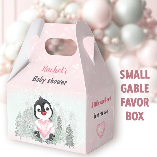 Ballotins Valentines d'hiver Penguin Baby shower fille