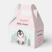 Ballotins Valentines d'hiver Penguin Baby shower fille (Verso)