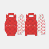 Ballotins Valentines Jour Rouge et Coeurs blancs Ballotin (Déplié)