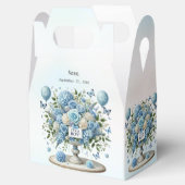 Ballotins Vase bleu blanc Floral Ballotin (Ouvert)