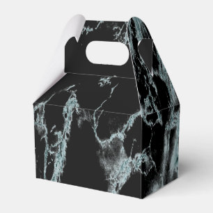 Ballotins Veine turquoise légère look marbre noir