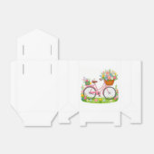Ballotins Vélo de printemps avec fleurs et oiseaux (Déplié)