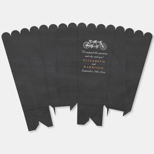 Ballotins Vélo Tandem Sur Mariage Chalkboard (Déplié)