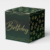 Ballotins verde bosque para cumple con flores linda (Verso)