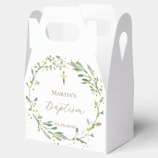 Ballotins verdure couronne Baptême (Ouvert)