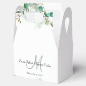 Ballotins Verdure Monogramme Mariage Faveur Boîtes (Ouvert)